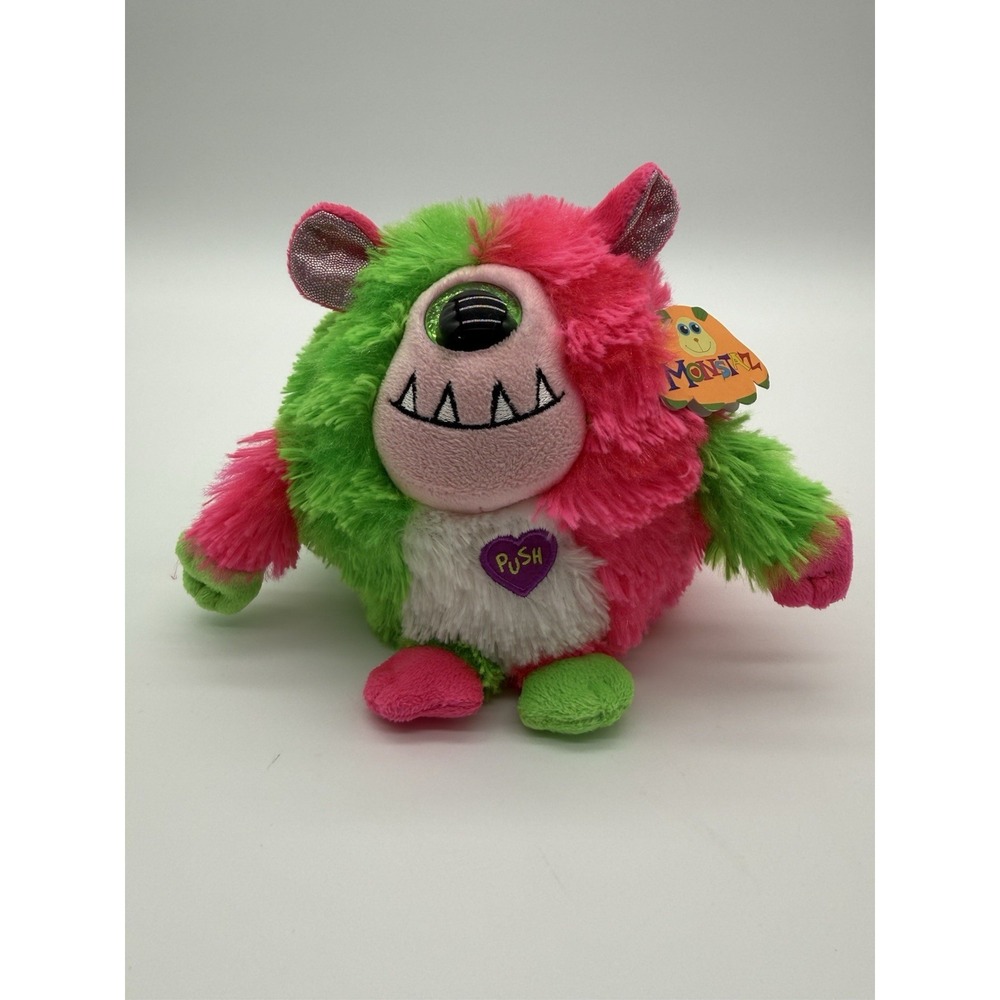 Ty Beanie Spike Monstaz 2013 Pink/Lime Plush Toy Pre Owned
